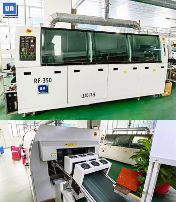 China Solder Pot AC220V 410kg Wave Soldering Machine 750mm Conveyor RF-350A for sale