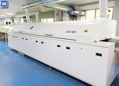 China PLC 400mm PCB SMT Reflow Oven 380V Lead Free 8 Heating Zones for sale