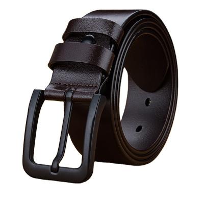 China 2021 Fashion Cowhide Belt Alloy Buckle Pin Buckle Genuine Italian Leather Belt Men's Casual Dress Belt Fashion Cowhide Belt for sale