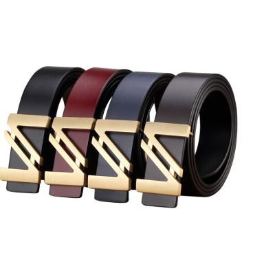 China Comfortable Men's Leather Belts Customized Logo Handmade Sliding Buckle High Quality Fashion Genuine Cowhide Leather Belt For Men for sale