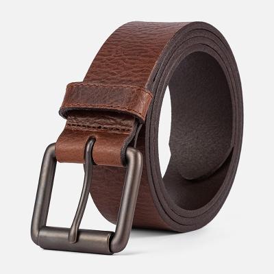 China High Quality Amazon Sale Gentleman Belt Vintage Cowhide Leather Belt Formal Dress Men Classic Belt for sale