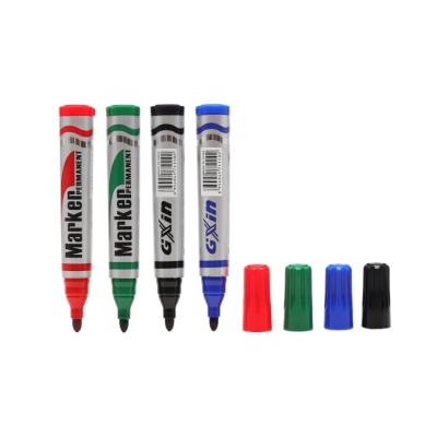 China Hot Selling School/Office Muti-color Bullet Chisel Tip Dual Head Waterproof Permanent Marker Pen Set For Student for sale