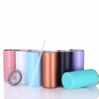 China Skinny Wide Mouth Tumbler Metal 15oz 20oz Sublimation Right Side Tumbler High Quality PORTABLE Double Walled Stainless Steel for sale