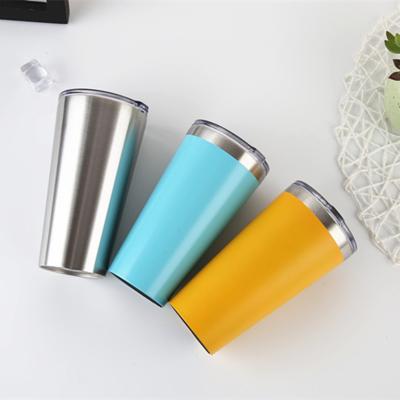 China New Products Disposable Custom Made Multi Color Double Wall Logo Stainless Steel Beer Travel Insulated Mug For Business Women Men for sale