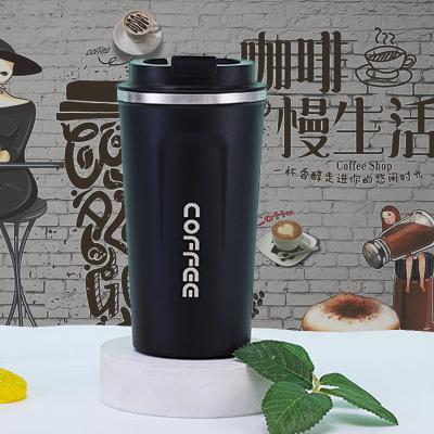 China Logo Car Travel Custom Double Wall CLASSIC Tumblers Mugs Vacuum Insulated Cups Mugs 16oz Stainless Steel Black Coffee Mugs for sale