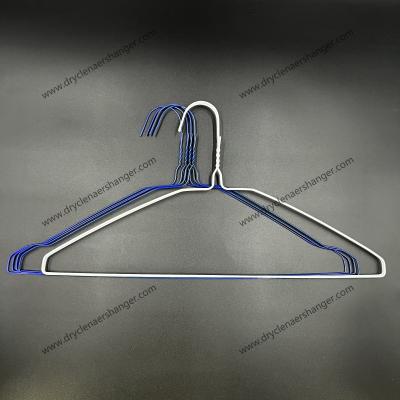 China 1.9mm Diameter Dry Cleaner Wire Hangers Low Carbon Steel + Powder Coating for sale