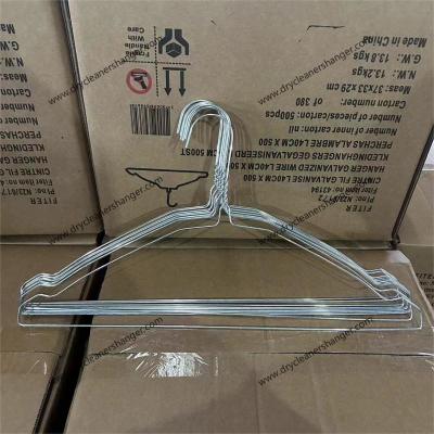 China Silver Galvanized Wire Hangers Set Of 15 For Multi-purpose Closet Organization for sale