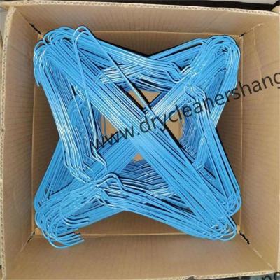 China Thermoplastic Coated Coat Hanger White Blue Yellow Or Customized Color Options for sale