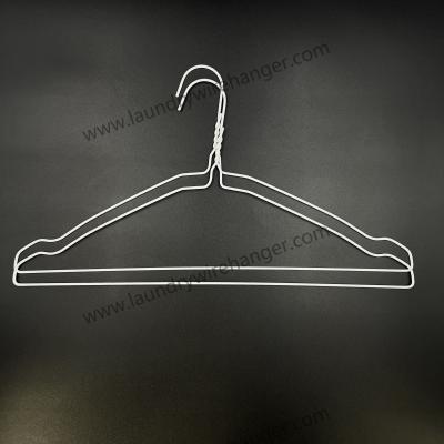 China 16 Inch Low Carbon Steel Wire Hangers In White for sale