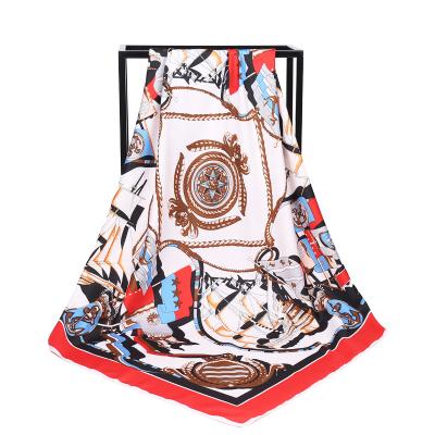 China Large square style twill scarf muslim ethicon silk ladies scarves shawl for women for sale