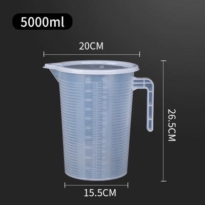 China Viable kitchen measuring cups plastic cake baking measuring cup with scale with cap100 250 500 1000 2000 3500 5000ml for sale