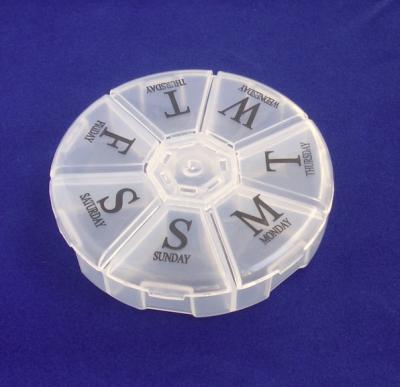 China 7 compartments/case/round pill box, 7days/weekly round pill box, organizer ST3480-6 for sale