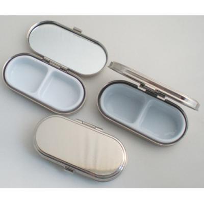 China 2 compartments/cases/rectangle metal pill boxes, tablet box, organizer in heart shape ST5951 for sale