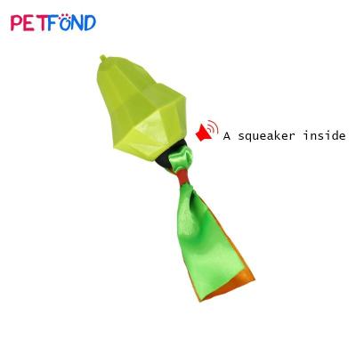 China Suqeaky Pear Shaped Soft Rubber Sustainable TPR Dog Effort Chew Toy for sale