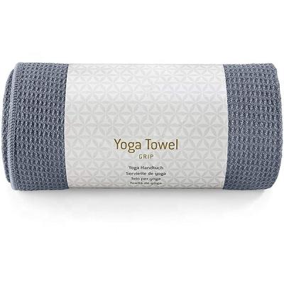 China Eco Friendly Anti Slip Yoga Towel Non Slip Yoga Towels Anti Slip Custom Logo for sale