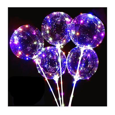 China Advertising Toy LED Bobo Balloons With Stick And Battery Decoration Battery Light For Party Wedding Glowing Christmas for sale