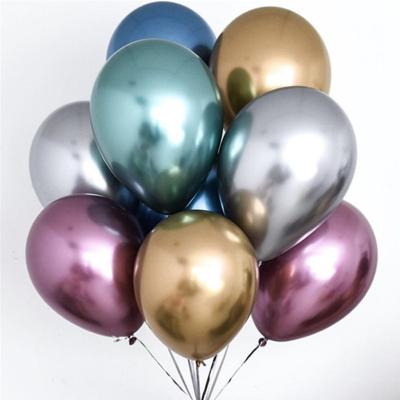 China Gift Toy 10pcs 5/10/12inch Shiny Metal Bead Latex Balloons Chrome Colors Helium Air Balls Globos Thick Metallic Birthday Party Decor for sale