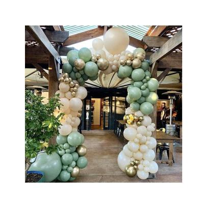 China Promotional Toy 108pcs Green&White Balloon Arch Set Romantic Balloon Garland Birthday Wedding Baby Shower Decoration Valentine's Day Balloon for sale