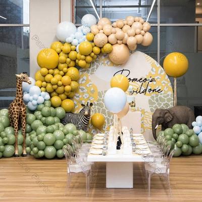 China Blue Maca Dusty Green Balloon Arch Kids Baby Shower Birthday Party Decor Toy Double Ginger Balloons Garland Wedding Promotional Decoration for sale