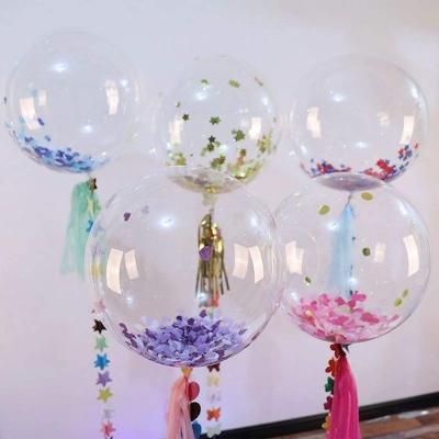 China Promotional Toy New Valentine's Day Christmas Birthday Party Transparent Balloon Led Gift Box Bobo Light Luminous Acrylic Balloon for sale