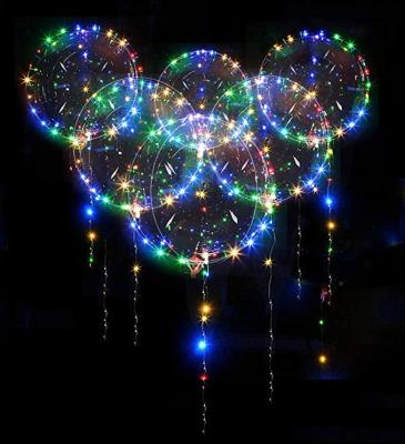 China Gift Toy LED Light Up Balloons Helium Glow Bubble Balloons with String Lights for Party Birthday Wedding Festival Decorations for sale