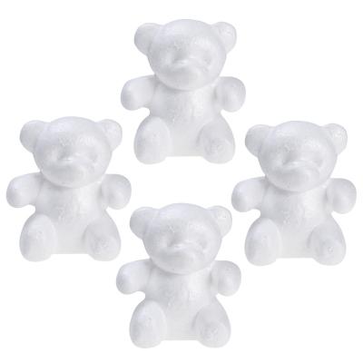 China White PVC Styrofoam Bear Shape Sculpt Craft Balls For DIY Arts Decoration Flower Arranging (Height 15cm/Base Width 10cm) for sale