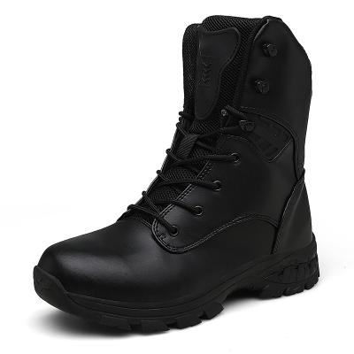 China New Design Waterproof Outdoor Camouflage Security Training Waterproof Police Boots And Military Boots for sale