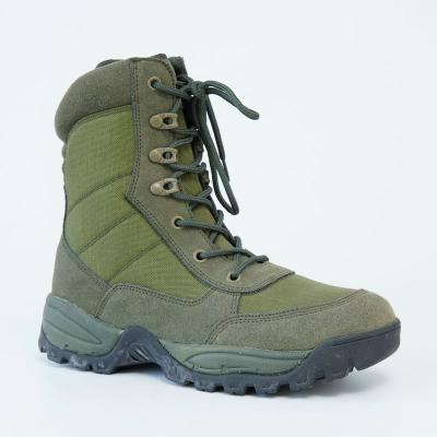 China Breathable High Quality Suede Green Color Leather Non-slip Breathable Military Boots for sale