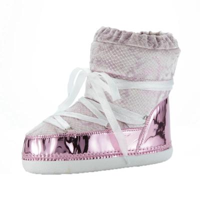 China 2020 new style thermal fabric bright color best selling comfortable thermal women moon boots for winter for sale