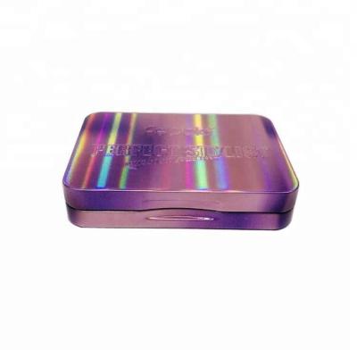 China With Mirror Custom Logo Holographic Printing Eyeshadow And Eyebrow Tin Palette 6 Colors for sale