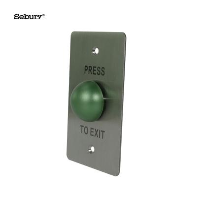 China Sebury Metal Dome Exit Push Button Green Mushroom Door Lock Access Control System Door Push Button Waterproof Exit Button for sale