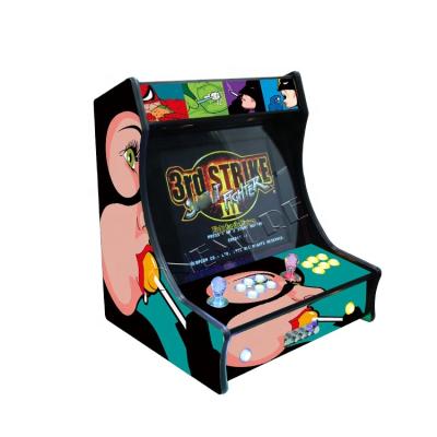 China Wood Bartop Arcade Game Machine,Wholesale Cheapest Mini Tabletop Retro Game Cabinet 18mm Big MDF Promotion 2 Players for sale