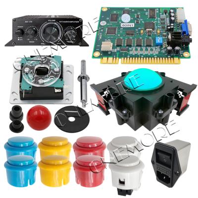 China Wholesale 60 in 1 Pieces Electronic Game Machine, Arcade Trackball, Arcade Button Joystick kits OM-APK05 for sale