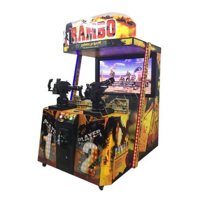 China Acrylic + Metal 55 Inch Coin Operated Simulator Rambo Arcade Game Machine for sale