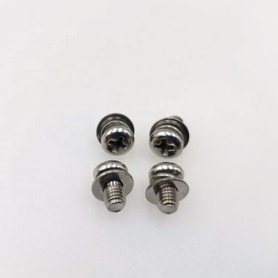 China High Quality Stainless Steel / Stainless Steel Carbon Steel Round Cross Three Head Screw for sale