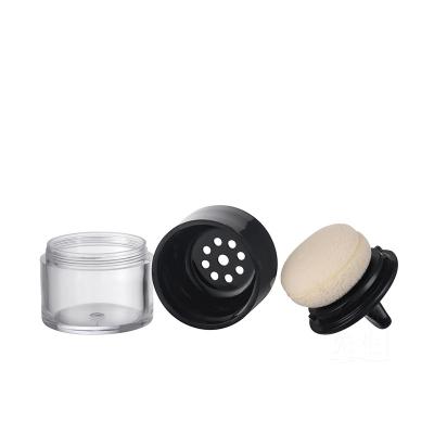 China ABS 10g Round Cosmetic Loose Powder Box Transparent Powder Box Packaging Empty Box for sale