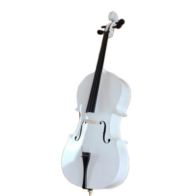 China Linden Plywood String Instrument Outfit Luster Plywood Colored White Cello With Accessories Case for sale