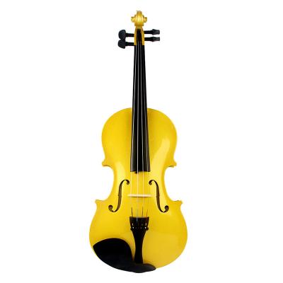 China Wholesale Cheap Linden Plywood High Gloss 4/4-1/16 Basswood Student Violin Yellow for sale