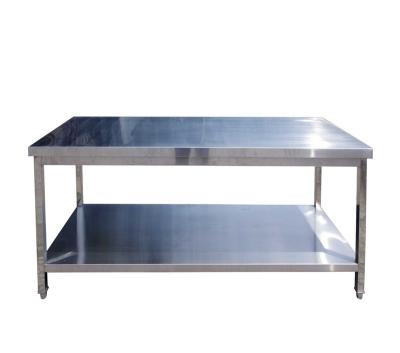 China Durable And Corrosion Resistant Cost Effective Stainless Steel Workbench Two Tier Restaurant Workbench for sale