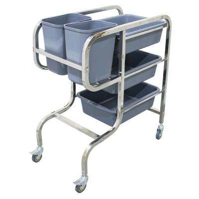 China Space Save 3 Shelves Plastic Serving Cart Hand Hotel Restaurant Serving Cart for Restaurant - Shopping Serving Cart, Restaurant for sale