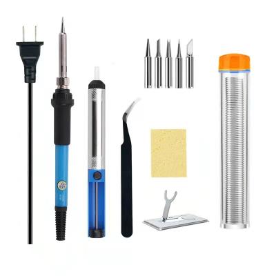 China Factory 7 in one 110-220V 60W Soldering Repair Tool Electric Welding Soldering Iron Portable Adjustable Temperature Welding Tool Kit Set for sale