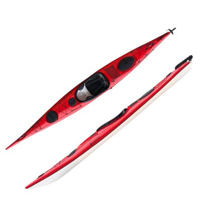 China Lightweight ABS Thermoform Ocean Kayak Touring Packing Sit In Canoe Sea Fishing Kayak Plastic Sea Kayak for sale