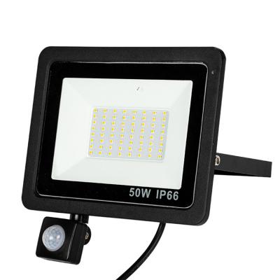 China IP66 PIR Motion Sensor LED Floodlight IP66 Wall Light Waterproof ROAD LED Outdoor Lighting Warm White White for sale