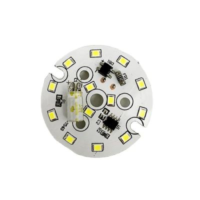 China Round Aluminum Aluminum SMD2835 led pcb manufacturing DC12V led blub pcb 7W diameter 48MM led circuit pcb for sale