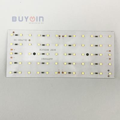 China Diameter 150x66MM Aluminum Led Manufacturing Single Sided Type Aluminum Led PCB Board DC12V SMD2835 50W Light Bulb PCB Square Aluminum PCB for sale