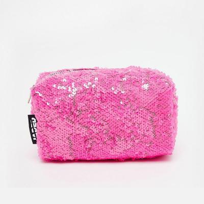 China Feature Fashion Women Top Zipper Bag Sequins Glitter Cosmetic Bags for sale