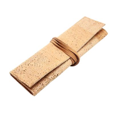 China Storing Tools Top Sell Eco Friendly Green Cork Fabric Pencil Roll, Cosmetic Pouch And Cork Display for sale