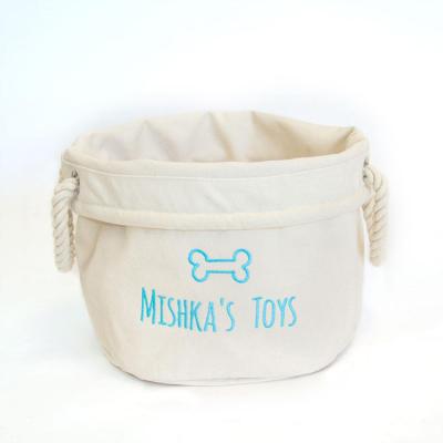 China BSCI Fashion Factory Customized Dog Toy Basket, Dog Toy Bin, Pet Canvas Storage for sale