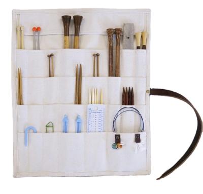 China Eco-friendly Natural Bamboo Organizer Storage Cable Organizer Rolling Bag Wire Organizer Bags for sale