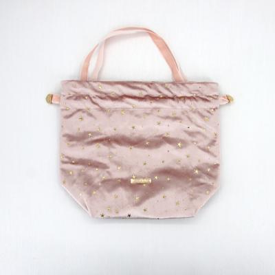 China Custom Drawstring Water Proof Pouches Pink Velvet Bag Cosmetic Display Packaging Bags Storage Bag for sale